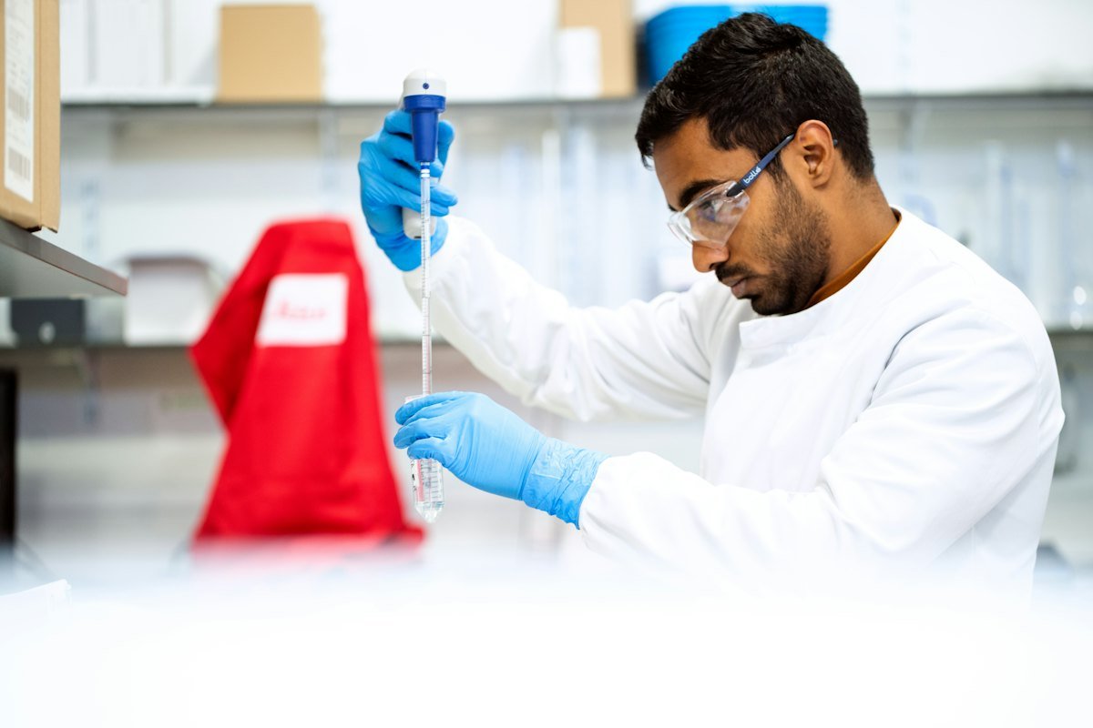 Product testing in a laboratory